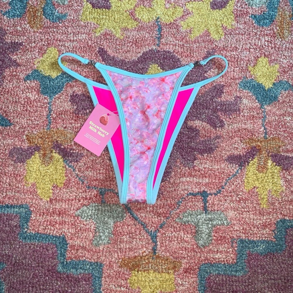 Strawberry Milk Mob Pink and Blue Bikini